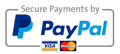 Secure PayPal checkout for Cricket Coaching Mat, with Visa and Mastercard logos—ideal for safe cricket practice gear purchases.